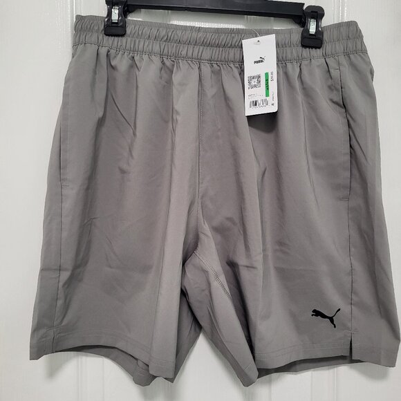 Grey Puma Training Shorts Large - Picture 1 of 3